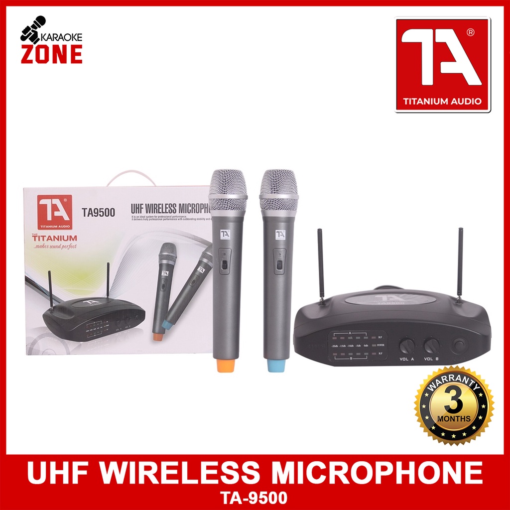 Titanium Audio TA9500 UHF Professional Wireless Microphone Shopee