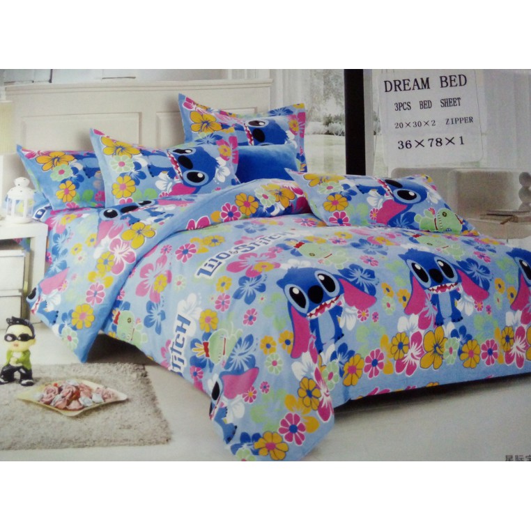 Lilo And Stitch Bed Sheet Single Bed Size And Double Size Only