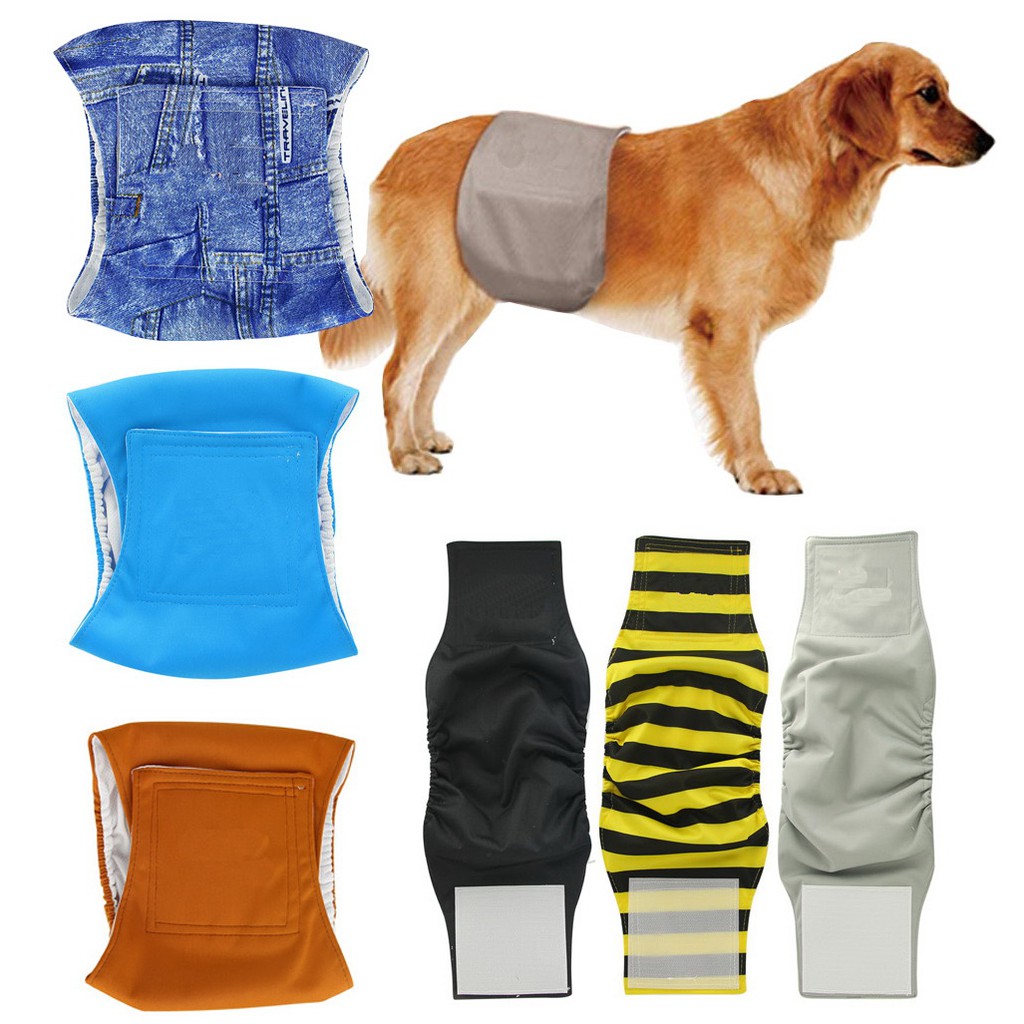 Washable Reusable Male Dog Diaper Pants Clothes Pet Wraps Underwear ...