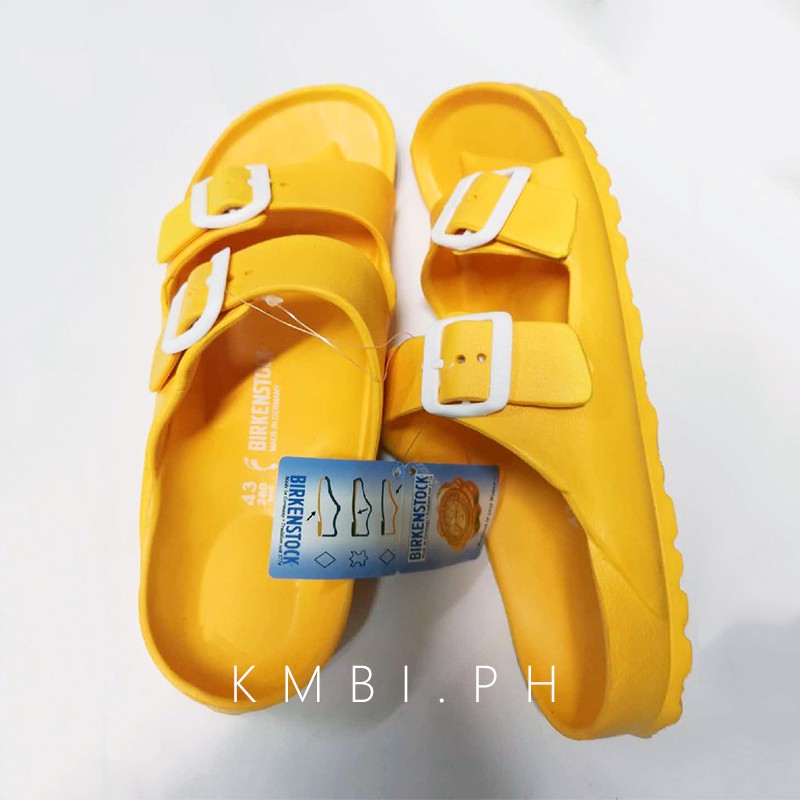 yellow rubber birkenstocks