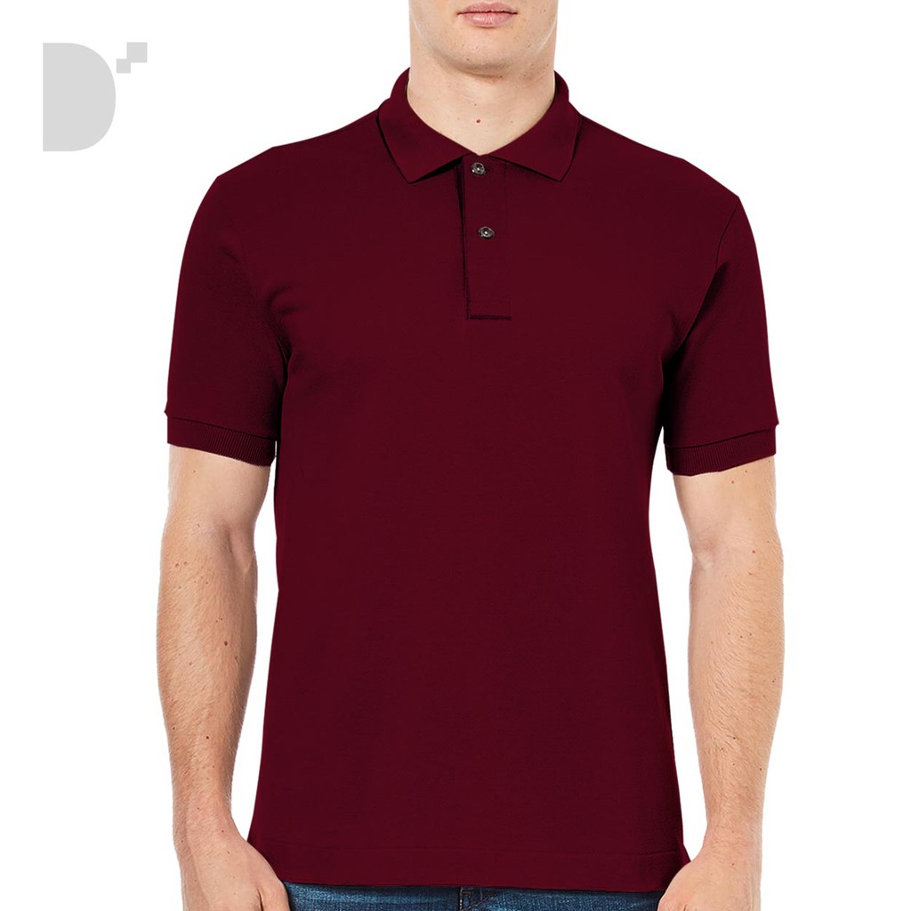 Lifeline Polo Shirt (Berry Red) | Shopee Philippines