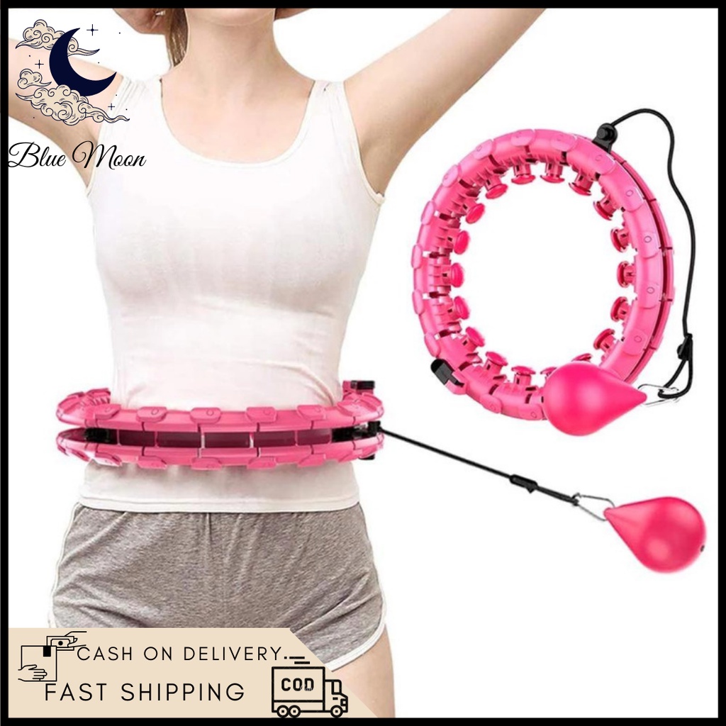 Blue Moon Depot 2in1 Adjustable Weighted Hula Hoop for Fitness