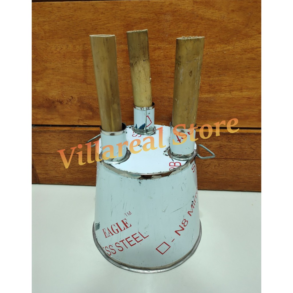 PUTO BUMBONG STEAMER 3 HOLES with BAMBOO STICKS / PUTO BUMBONG MAKER