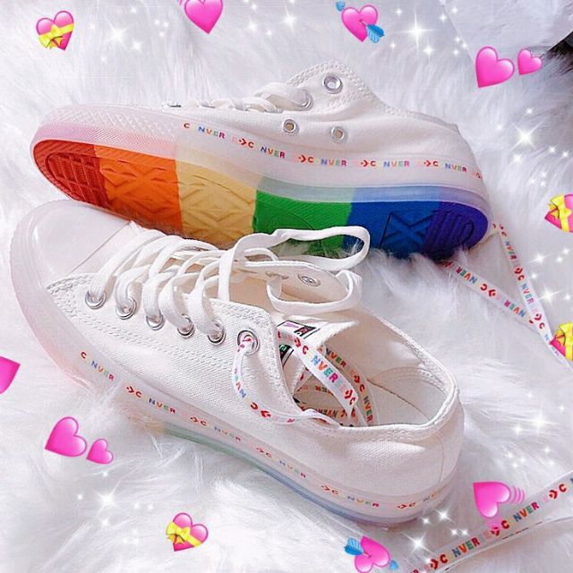 rainbow converse low tops