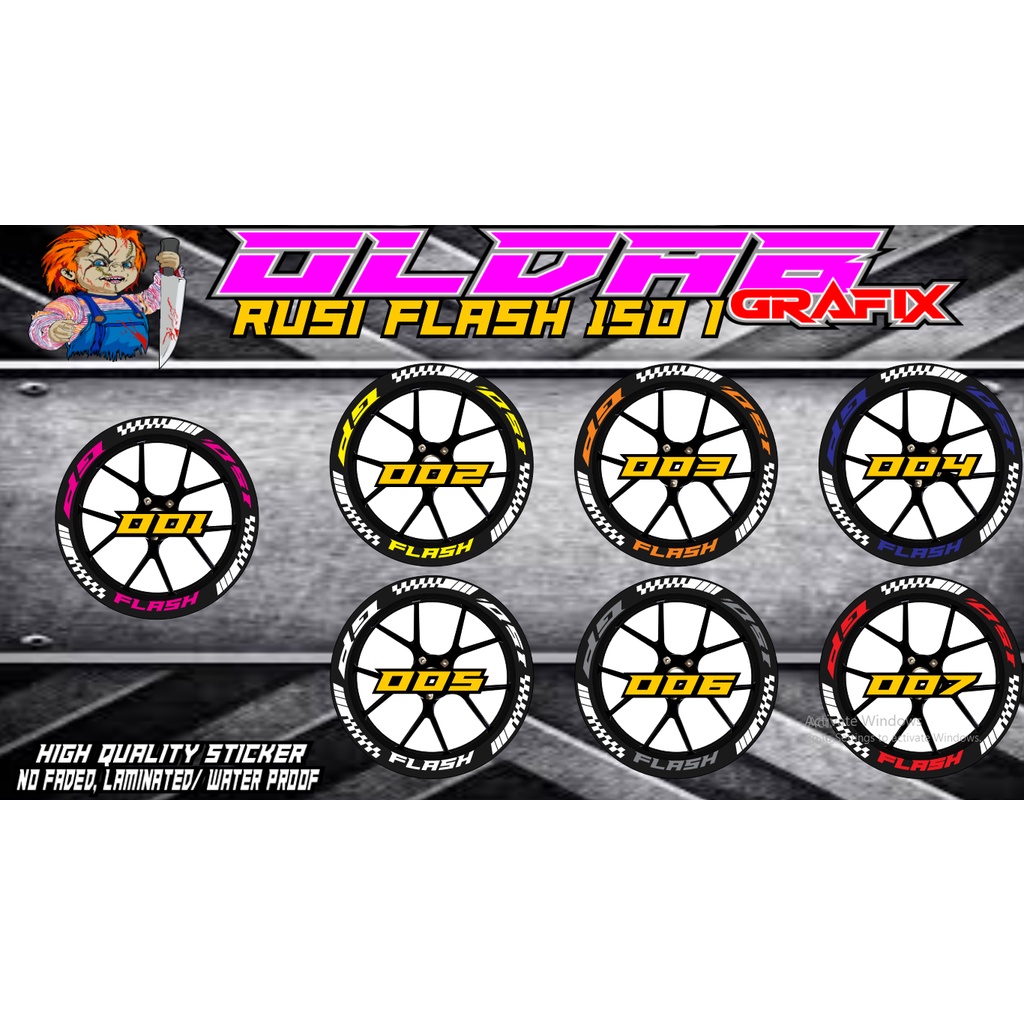 Rusi Flash 150 I Rim Mags Decals Sticker 060 Shopee Philippines