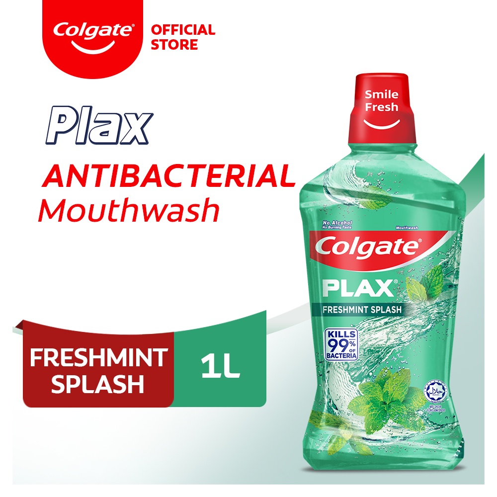 Colgate Plax Antibacterial Mouthwash Freshmint Splash 1L Shopee Philippines