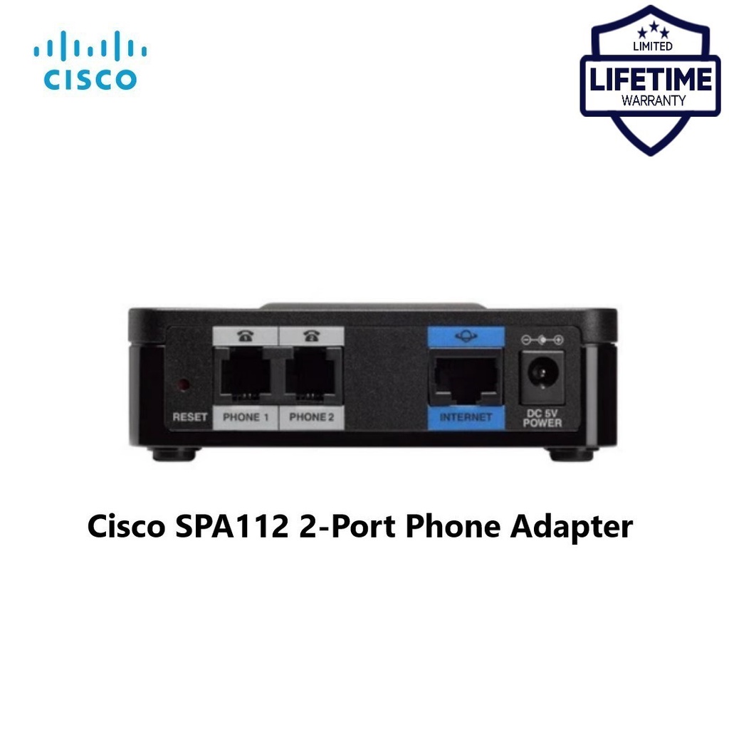 Cisco SPA112 2 Port Phone Adapter 