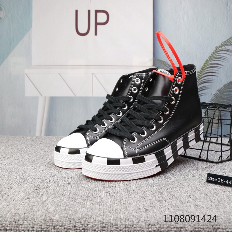 converse off white black