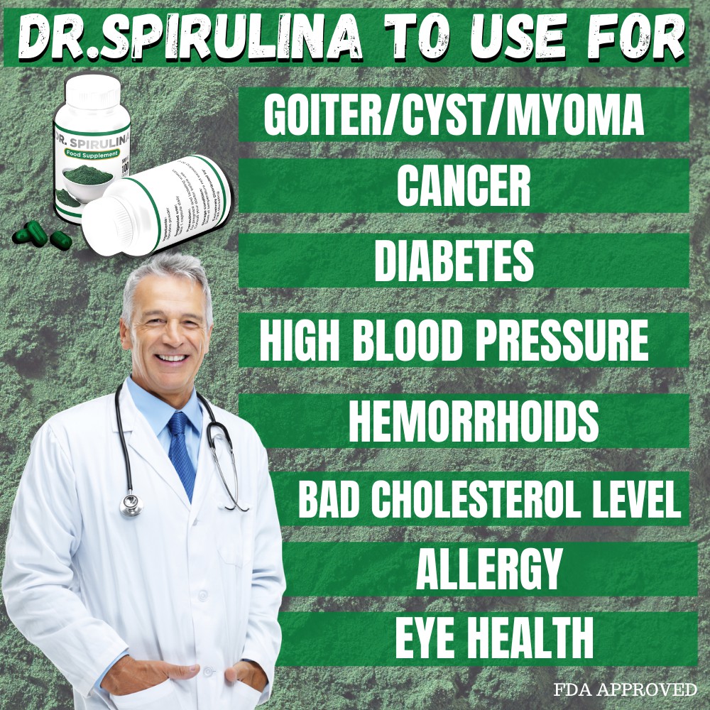 Dr.Spirulina w/ Probiotics for Goiter/Myoma/Cyst/Almoranas/Diabetes