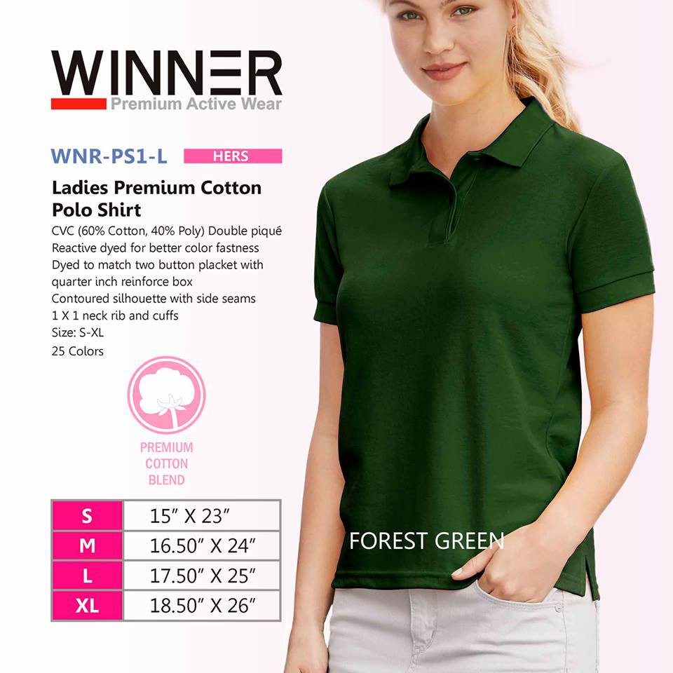 forest green polo shirt