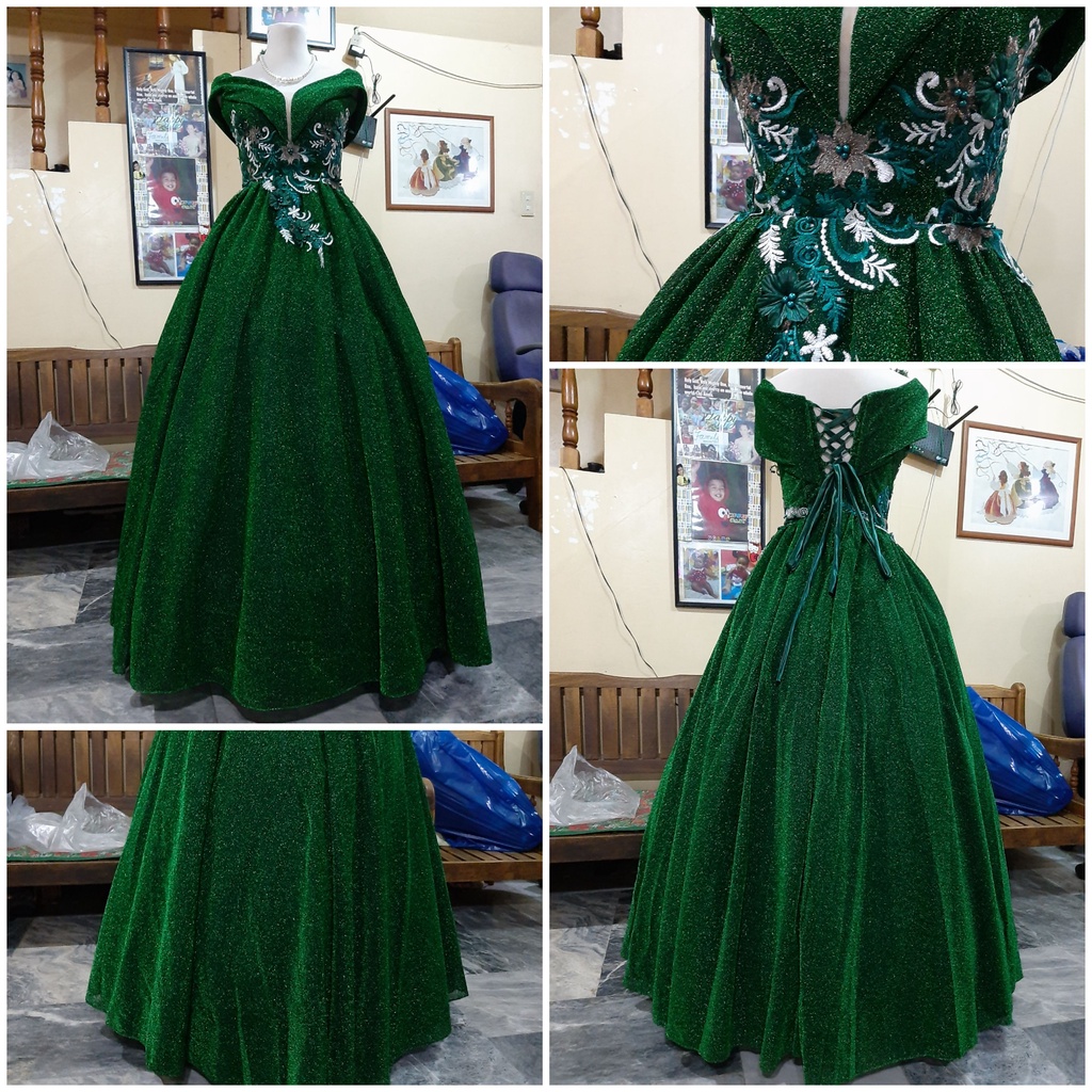 emerald green gown for ninang