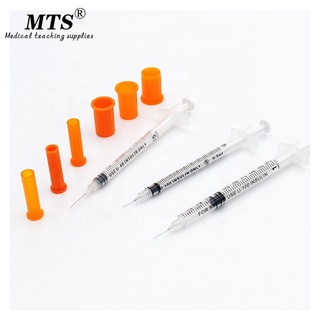 ◐{Negotiable price}Disposable Safety Insulin Syringe 1ml  Sterilized for teaching*･゜ﾟ･*:.｡..｡.:*･' #7