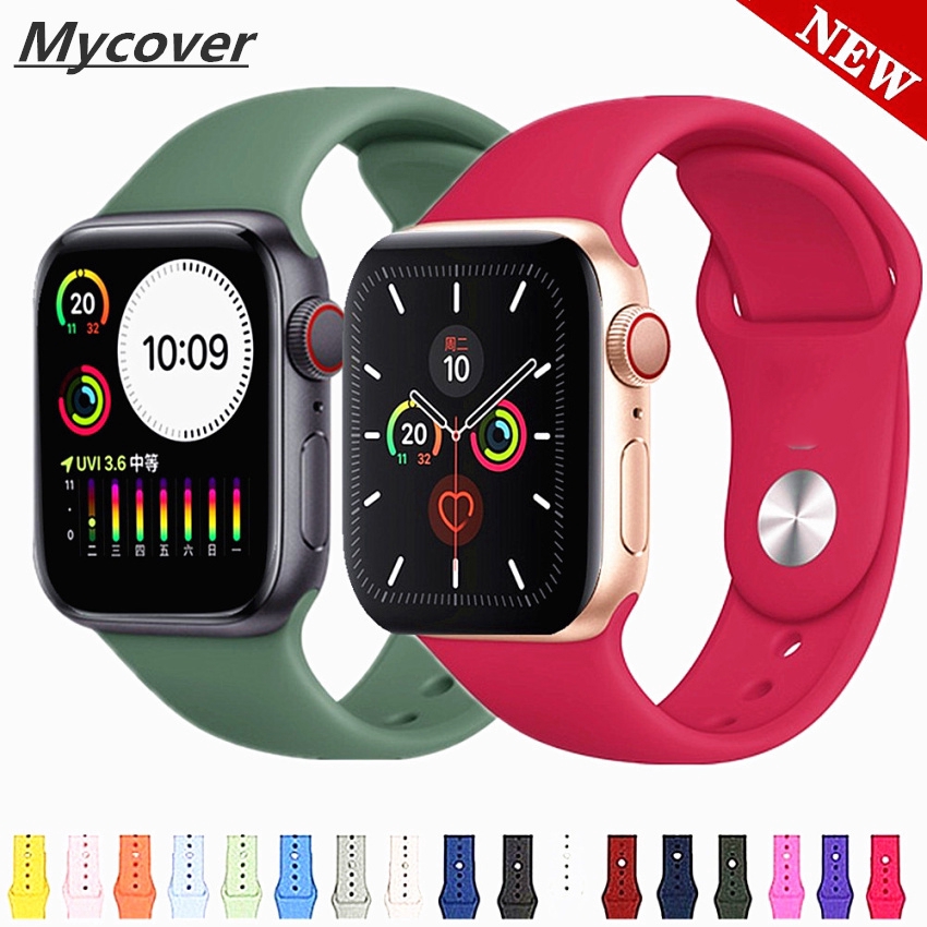 2020 Strap Apple Watch 38 42 44 40 Mm Iwatch Sport Silicone Belt