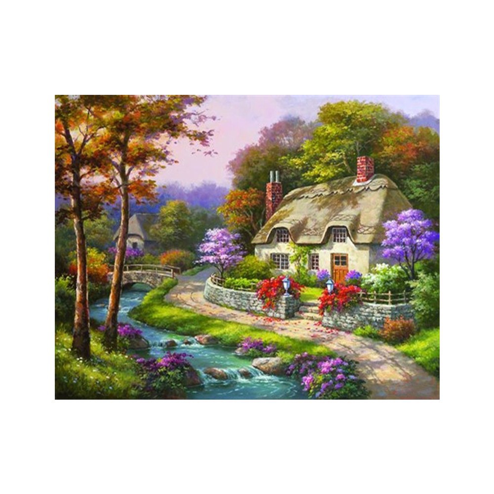 Diamond Painting Diy Home Decoration Country Cottage Shopee