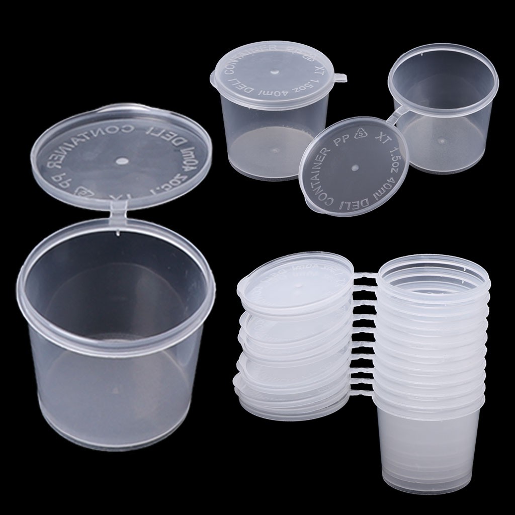 BOOM Plastic Disposable Sauce Cup Clear Salad Dressing Food Storage