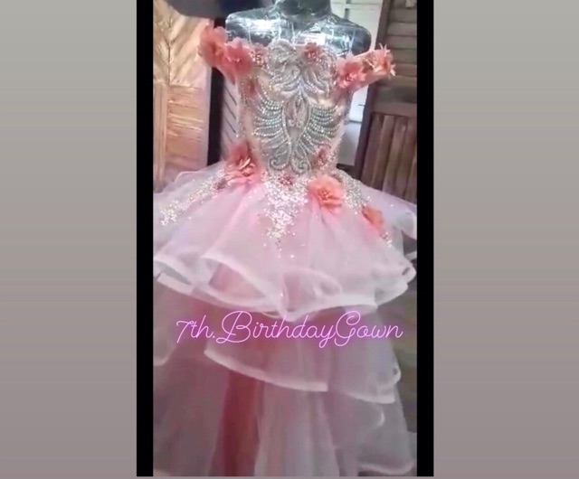 elegant gown for 7th birthday