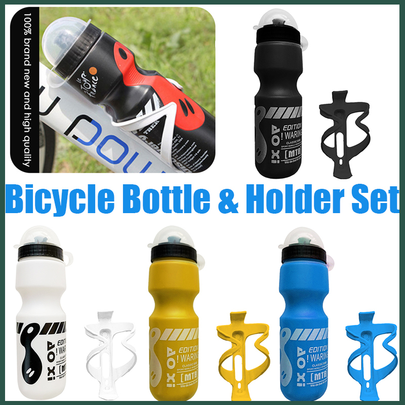 bike bottle and holder set
