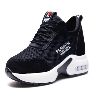 ladies chunky black trainers
