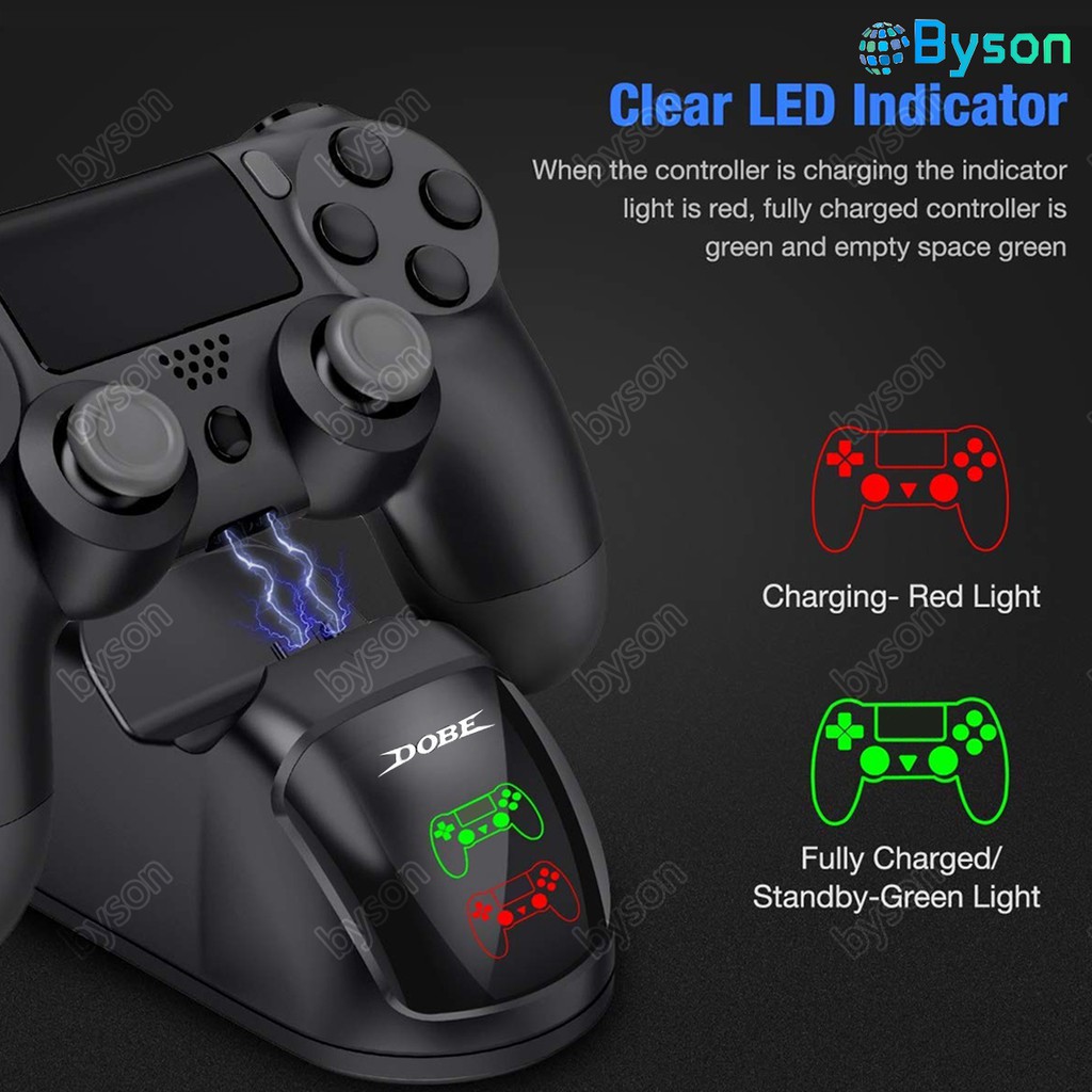 Ps4 Controller Charging Docking Station LED Light Indicators Bottom
