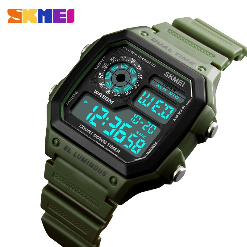 Skmei 1299 Casual Luxury Led Digital Sport Watch Waterproof For Men
