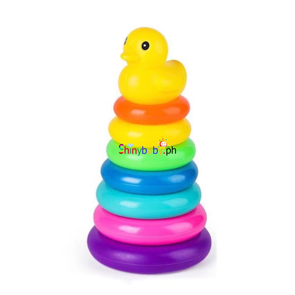 Children's educational rainbow duck stacking ring toy Shopee Philippines