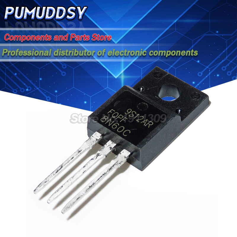 10PCS FQPF8N60C 8N60C 8N60 600V 8A MOSFET N-Channel transistor TO-220F ...