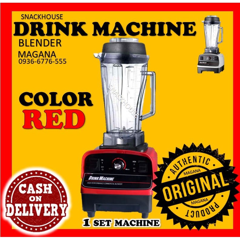 DRINK MACHINE BLENDER 2 LITTER COMMERCIAL RED COLOR now available ...