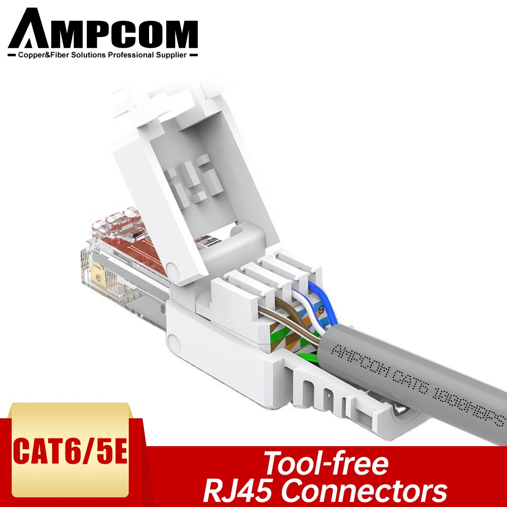 LogiLink Conector RJ45 Sin Herramientas - Para Cable Red Cat 5e, 6, 7
