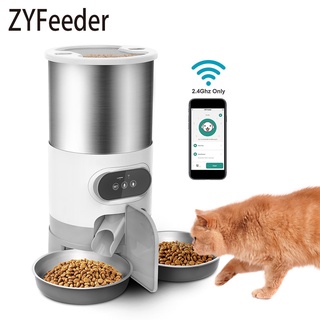 Smart Automatic Wifi APP Pet Feeder Cat And Dog Food Dispenser Stainless Steel Bowl Cats Dogs With Recording Timing Pet Feeding