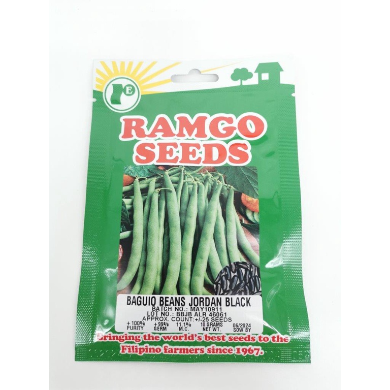 RAMGO BAGUIO BEANS JORDAN BLACK SEEDS ( ORIGINAL GARDEN PACK ) Shopee