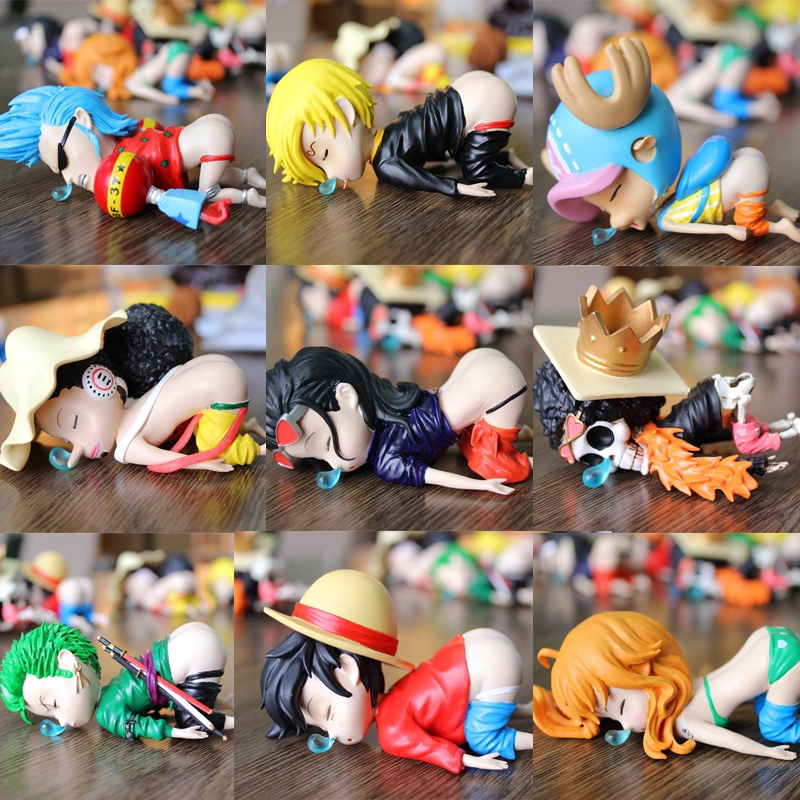 Anime One Piece Cute Figure Luffy Zoro Sanji Nami Robin Chopper Zoro Sleeping Version Pvc Collectible Model Toy Shopee Philippines