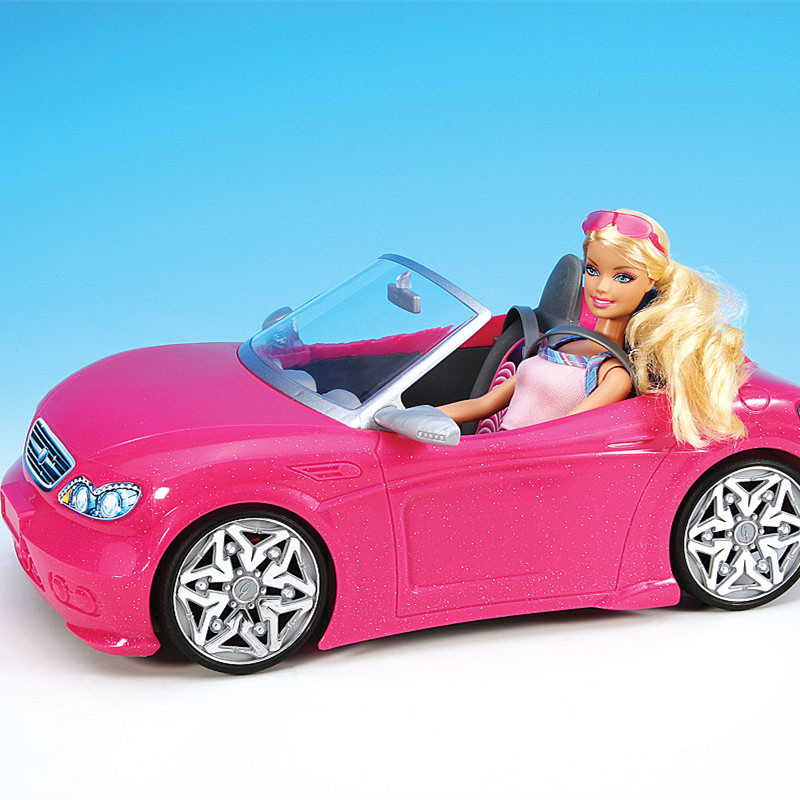 Simulation Sports Car Cute Barbie Doll S Car 3 6little Girl Play House Toys Pink Car Shopee Philippines