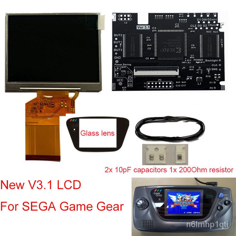 Full Screen V3.1 LCD Kits For SEGA Game Gear Console High light