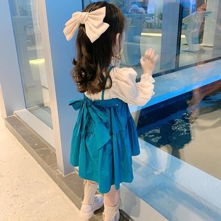 Dress For Kids Girls Autumn Clothing Dress Children's Fake Two-Piece Suspender Stitching Fashionable Dress Kids Dress For Girls #2