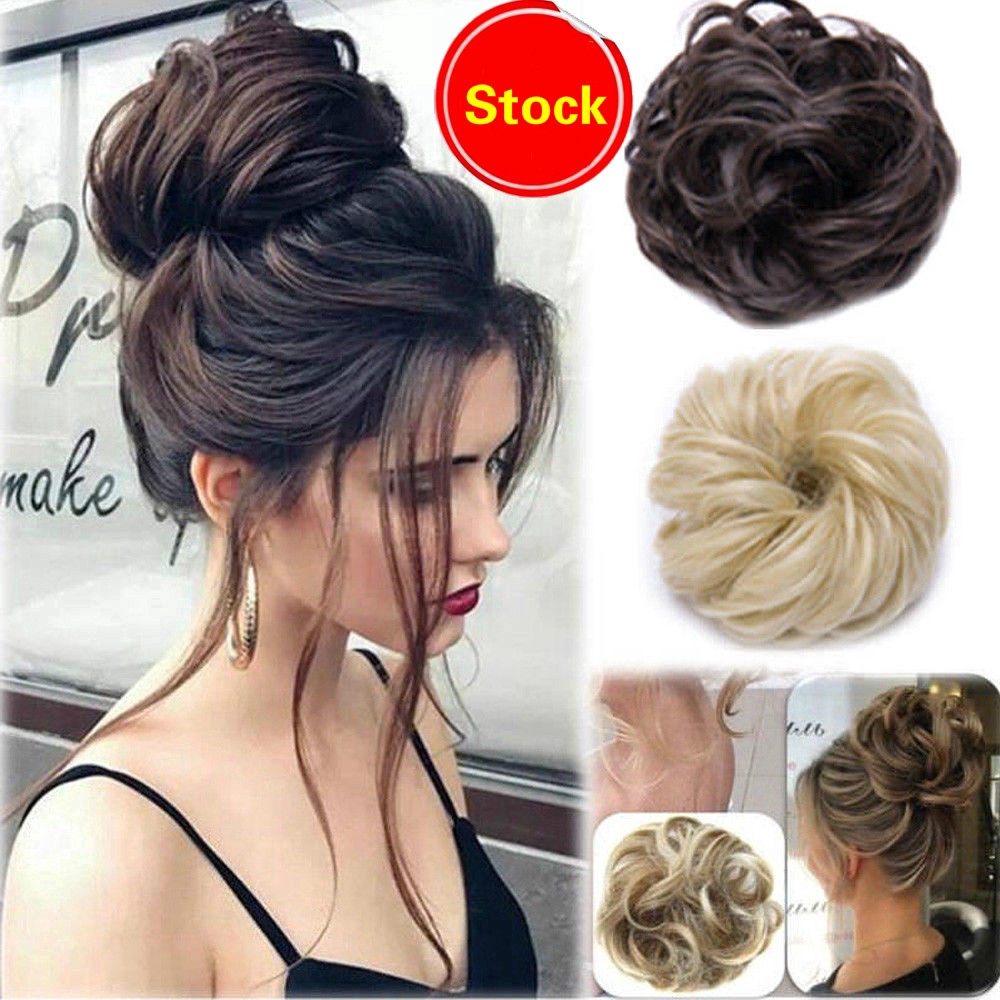 Curly Messy Bun Scrunchie Extra Thick Wig Hair Extensions Shopee