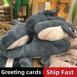 𝘼𝙡𝙓𝙡𝙉𝙄 ✨120cm Giant Shark Plush Toy Soft Stuffed Speelgoed Animal Reading Pillow for Birthday Gifts Cushion Doll Gift For Children