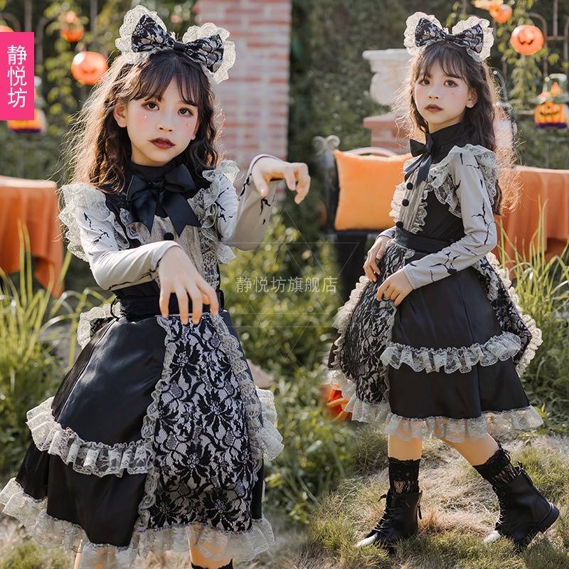 Dainzuy Womens Vintage Gothic Slim Fit Lolita Dress Fashion Princess Dress Cosplay Halloween Costume for Women 