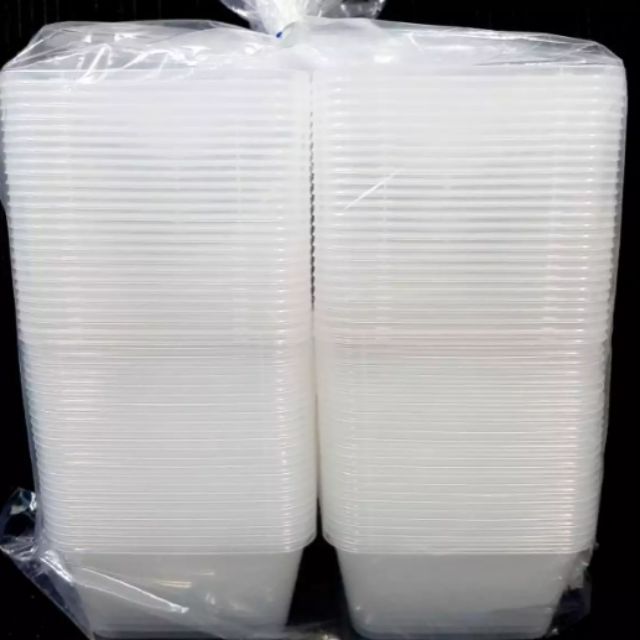 10 Pcs 500ml 750ml 1000ml Rectangular Microwavable Food Plastic Container Shopee Philippines