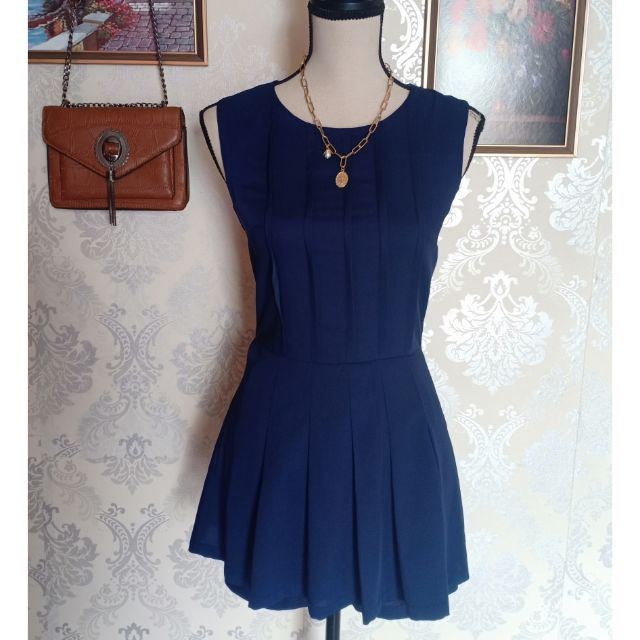 navy romper dress