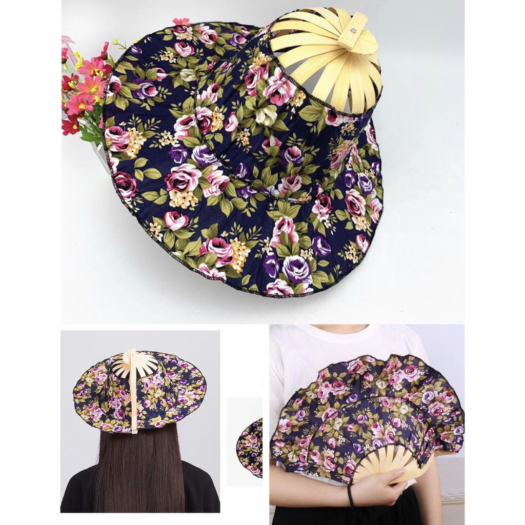 folding fan hat