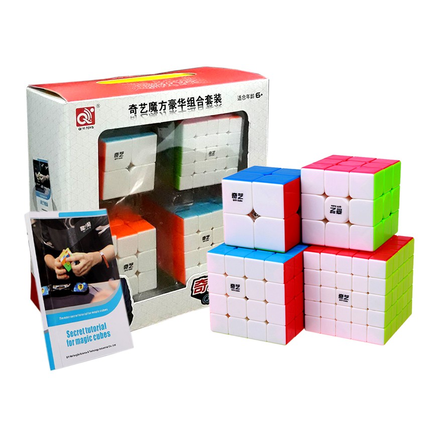 QiYi Gift Set 2, 3, 4 & 5 Speed Rubik's Cube Set Stickerless Shopee