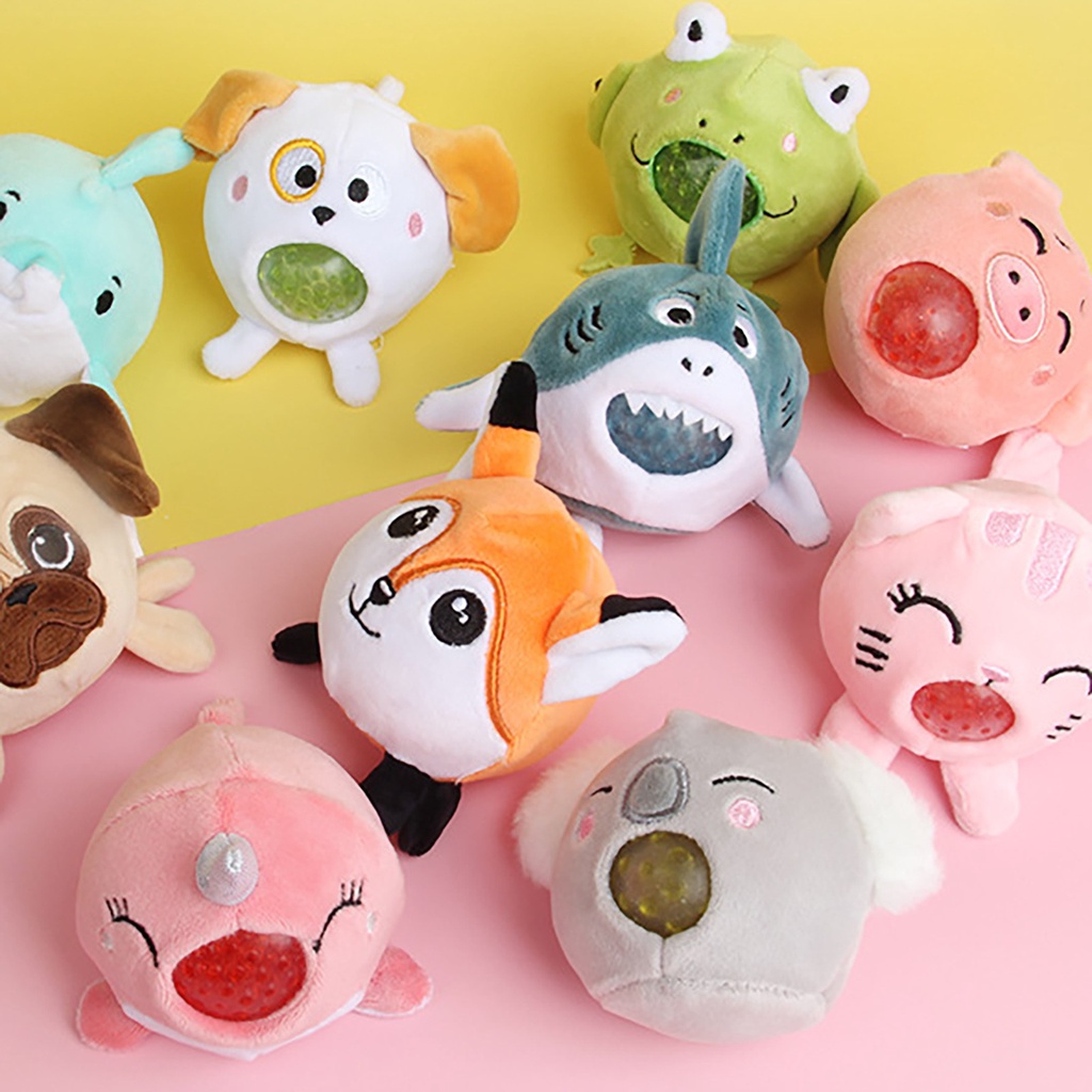 Cute Plush Vent Ball Small Animal Pinch Decompression Ball Festival ...