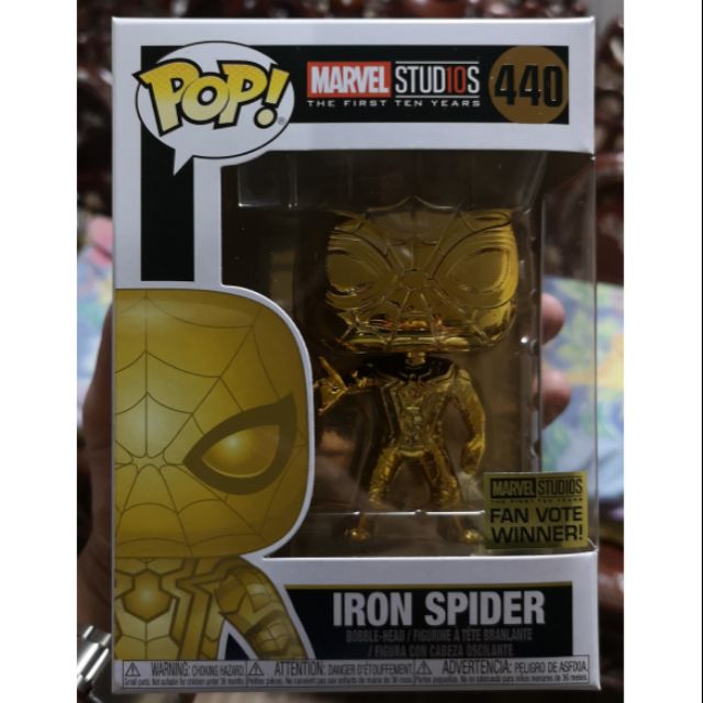 gold iron spider funko pop