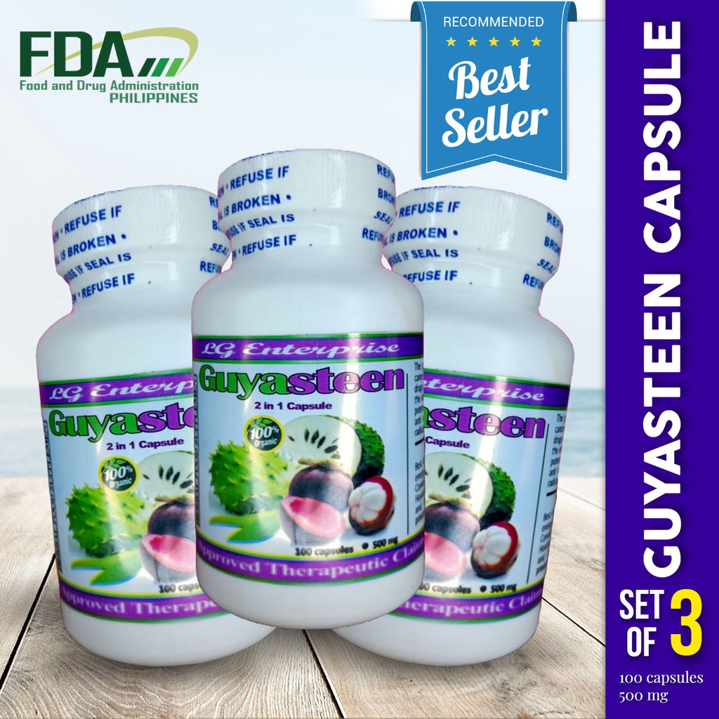 Set of 3/Guyabano Mangosteen Capsule/2in1 Capsule/Health/Blood Pressure