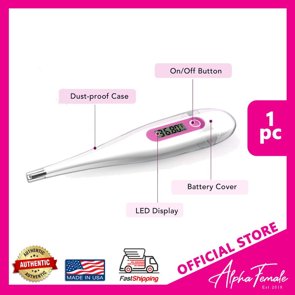 Femometer Digital Basal Body Thermometer 1/100th High Precision w
