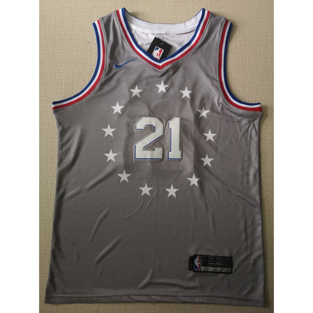 sixers grey jersey