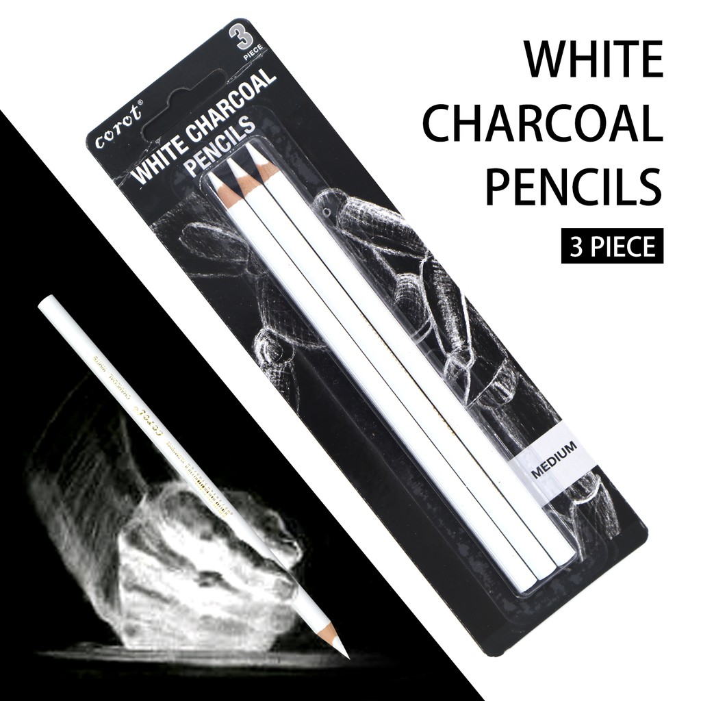 Corot 3pcs White Charcoal Pencils For Sketch Carbon Pens Sketch Tools Art Tools Shopee Philippines