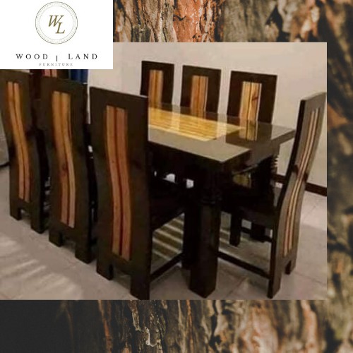 8 Seaters Solid Mahogany Wood Dining Table Set | Shopee Philippines