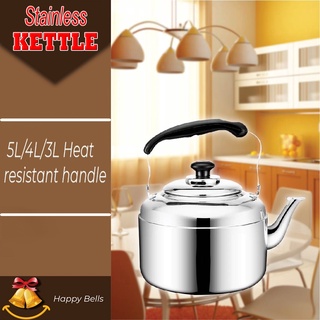 Stainless Steel Kettle 5L/4L/3L Heat resistant handle and knob stainless steel kettle