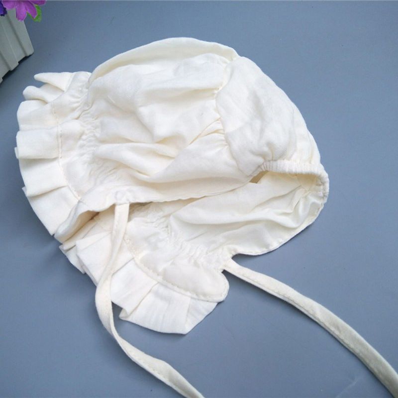 white cotton newborn hat